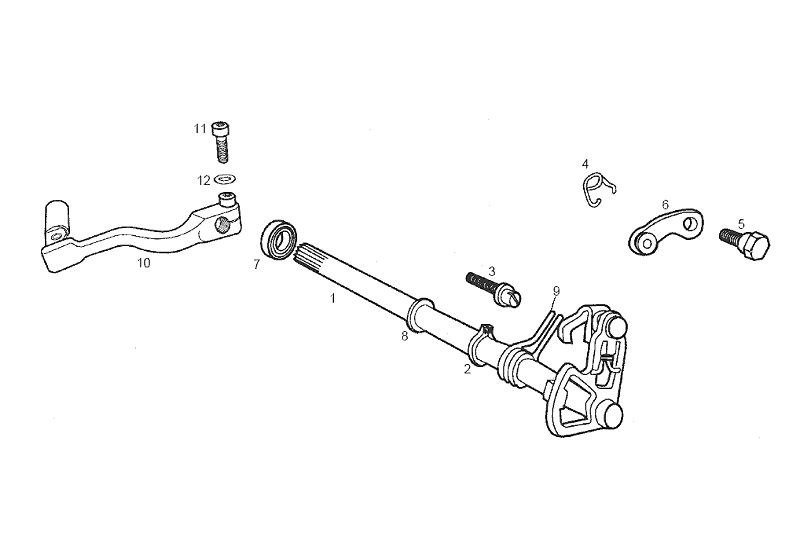 Derbi Senda SM 50 2T 2ª ED DRD 2002-2003 - Schakelpedaal