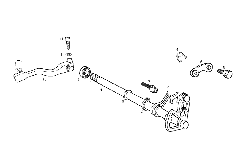 Derbi Senda SM 50 2T DRD Edition E2 2005 - Schakelpedaal