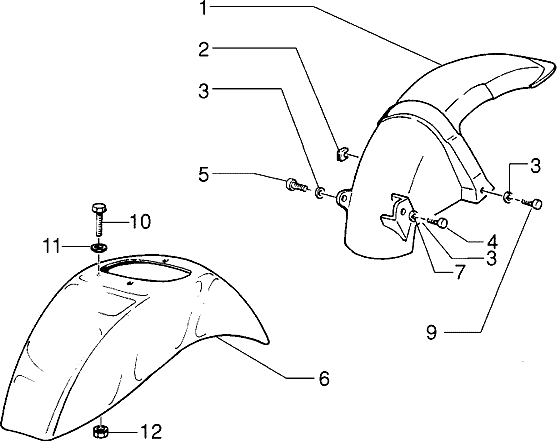 Zip SP98 - Voor- Achterspatbord