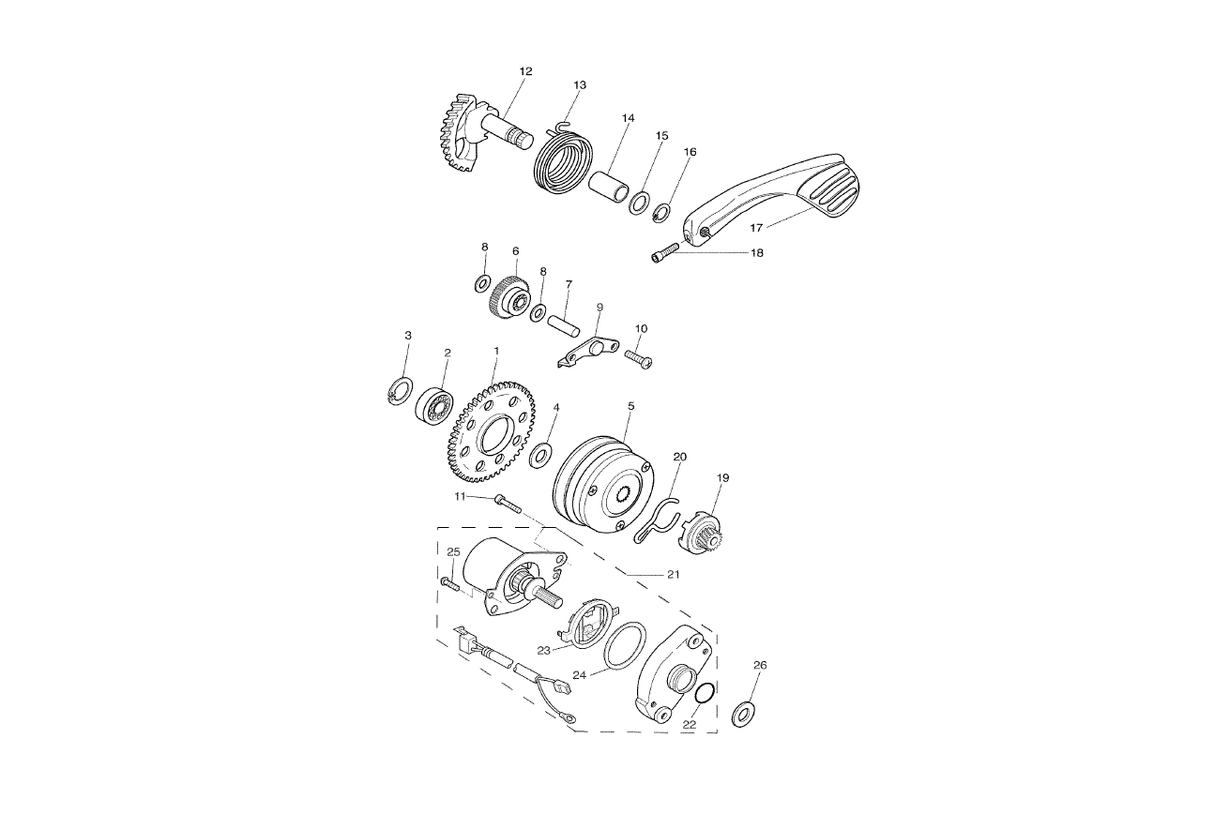 Yamaha Aerox 100 2T 2002 E1 2000-2002 - Startsysteem