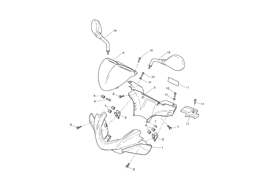 Yamaha Aerox 100 2T 2002 E1 2000-2002 - Stuurkap