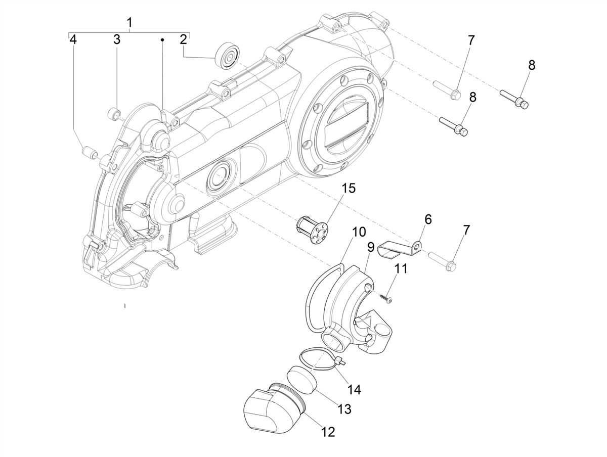 Zip 50 4T 25 Km/h NOABS E4 2018 - 2020 - Carterdeksel