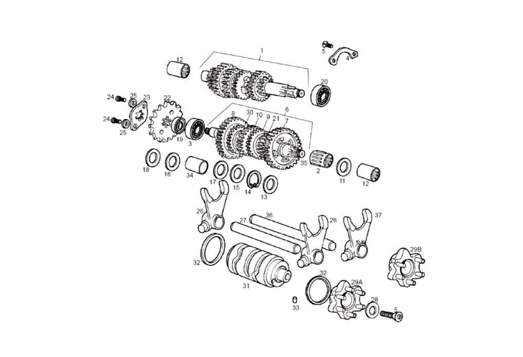 Derbi Senda SM 50 2T X-Treme E2 2006-2010 - Transmissie Tandwiel Voor