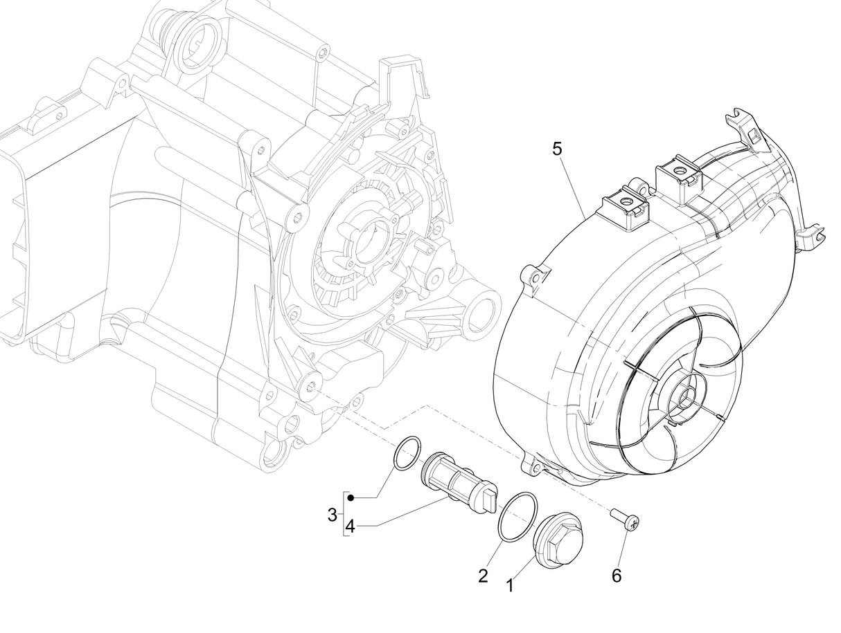 Zip 50 4T NOABS E5 2021-2023 - Vliegwieldeksel & Oliefilter