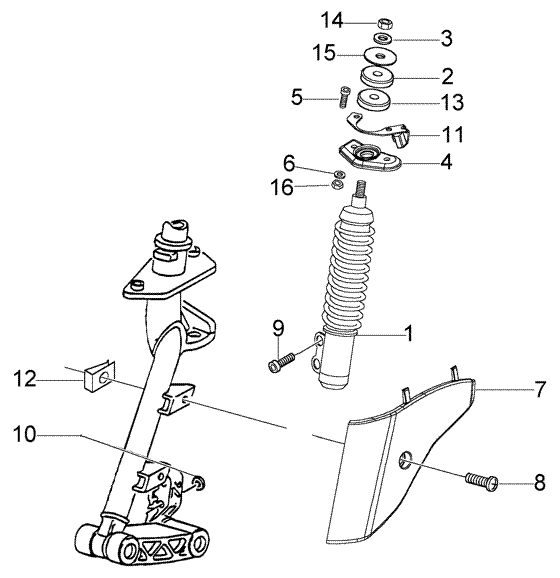 Vespa LX 50 4T 2005-2012 - Voorschokbreker Beschermer