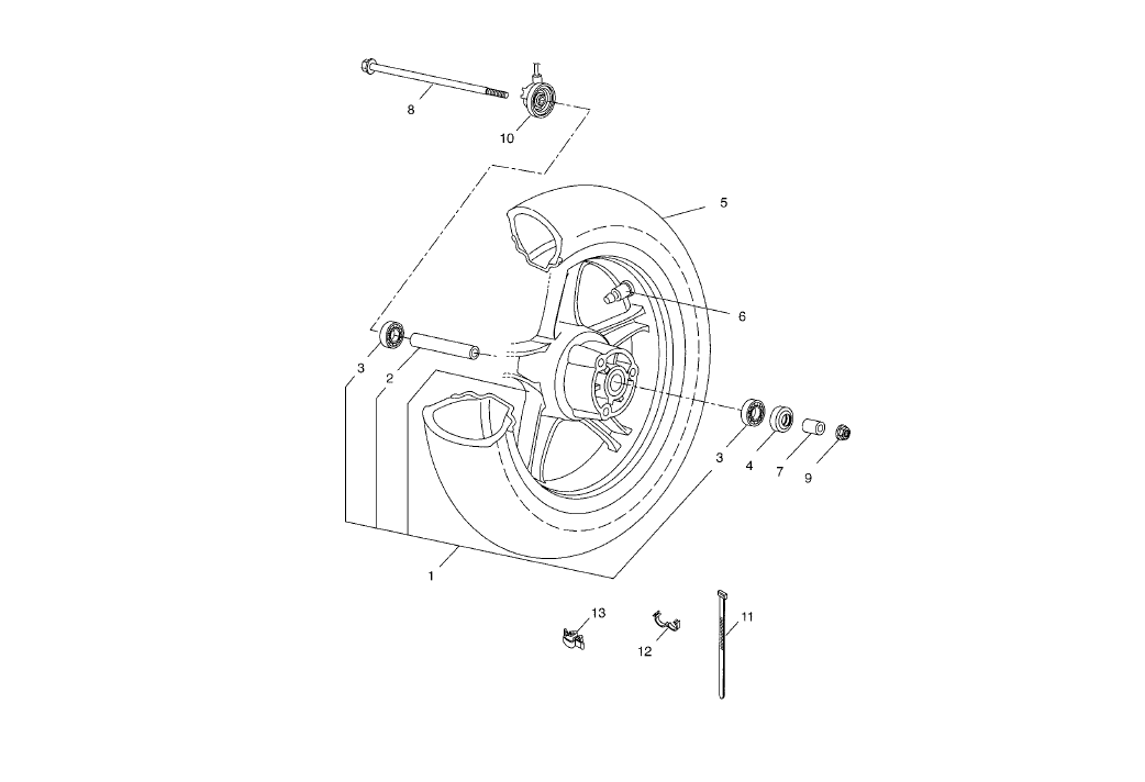 Yamaha Aerox 50 R Facelift 2013-2016 - Voorwiel