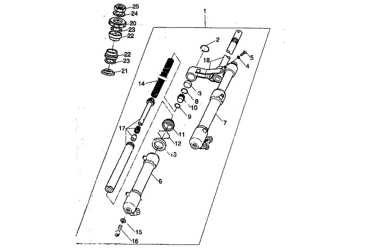 Yamaha Aerox 50 R 1998-2012 - Voorvork