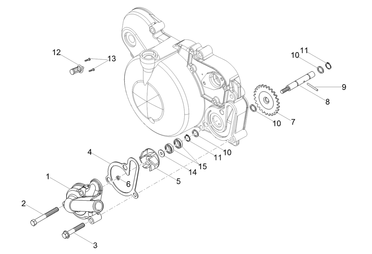 Derbi Senda SM 50 2T X-Treme E4 2018-2020 - Waterpomp