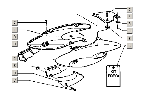 Gilera Stalker 50 2T E1 1998-2005 - Zijscherm