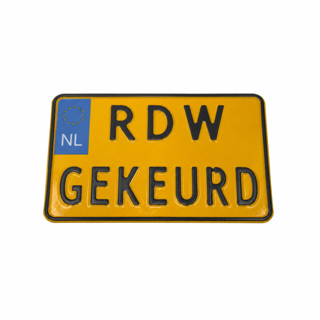 Plaque Moto Personnalisée Approuvée RDW