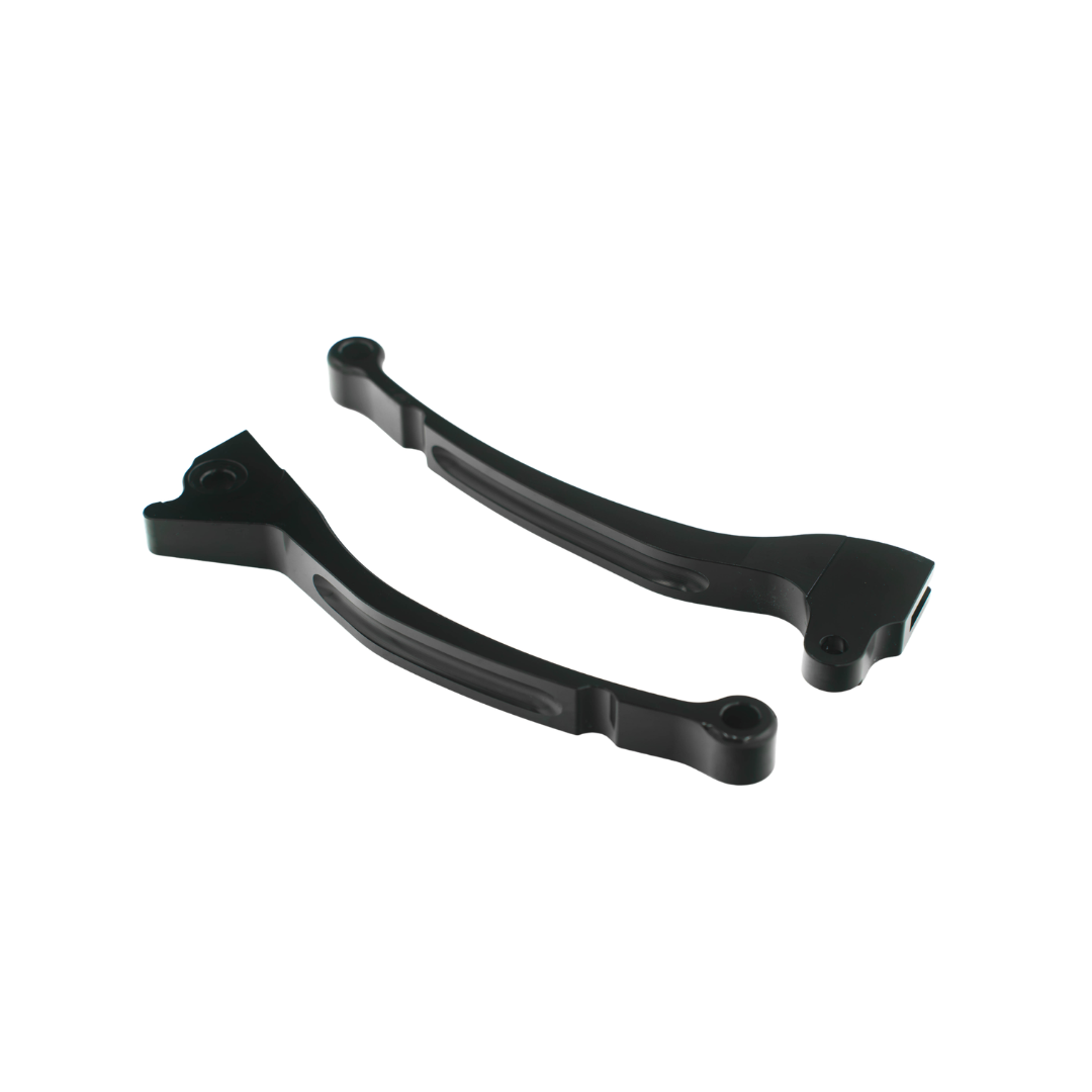 Ensemble de levier de frein CNC brillant noir Piaggio / Vespa