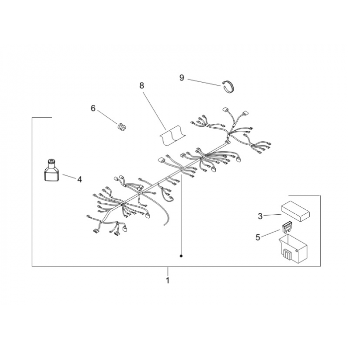 Hoofdkabelboom | Zip 50 4T 25 Km/h NOABS E2 2006-2016 (EMEA)