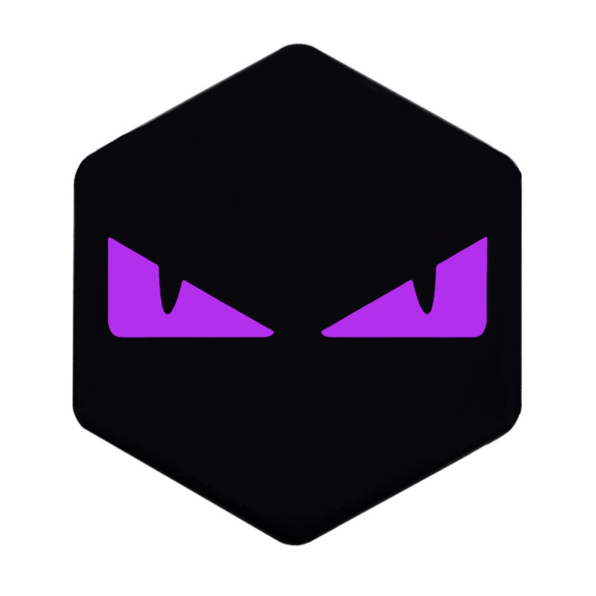 3D Voorkaplogo/Sticker Boze Ogen Zip Paars 3D Sticker