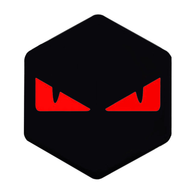 3D Voorkaplogo/Sticker Boze Ogen Zip Rood 3D Sticker