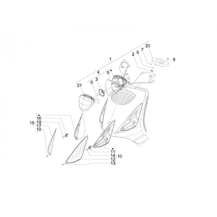 Knipperlichten voor - teller | Zip 50 4T 25 Km/h NOABS E2 2006-2016 (EMEA)