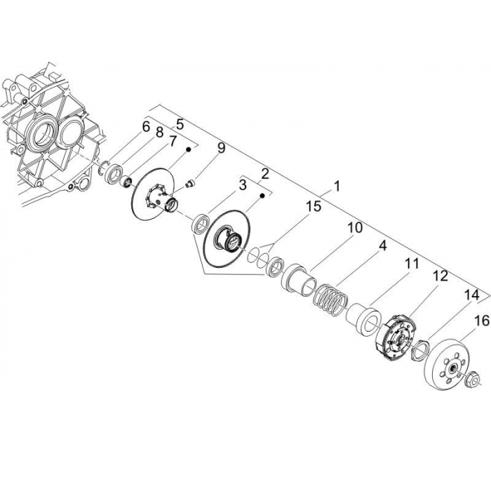 Koppeling | Zip 50 4T 25 Km/h NOABS E2 2006-2016 (EMEA)