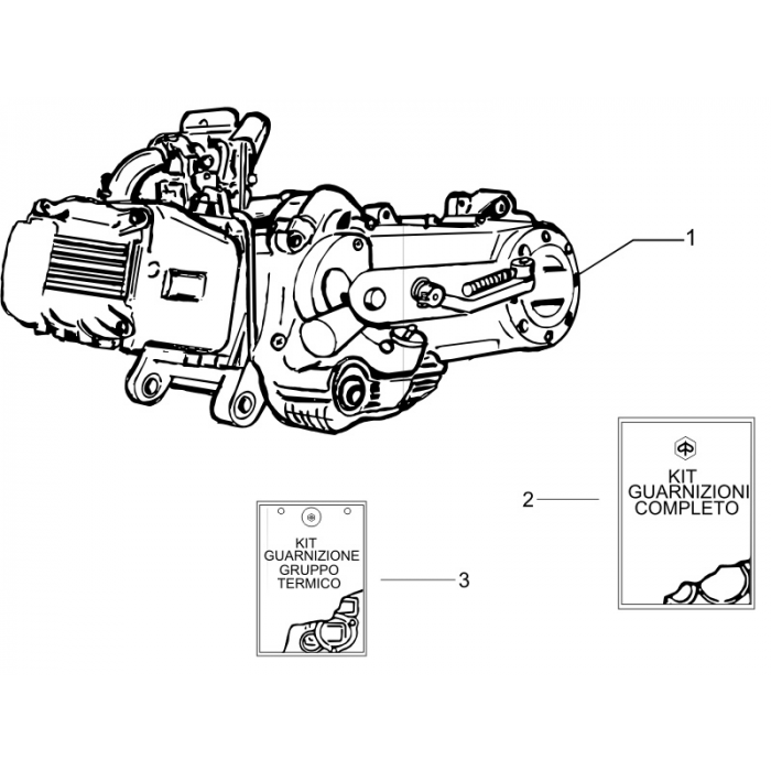 Motor compleet | Zip 50 4T 25 Km/h NOABS E2 2006-2016 (EMEA)