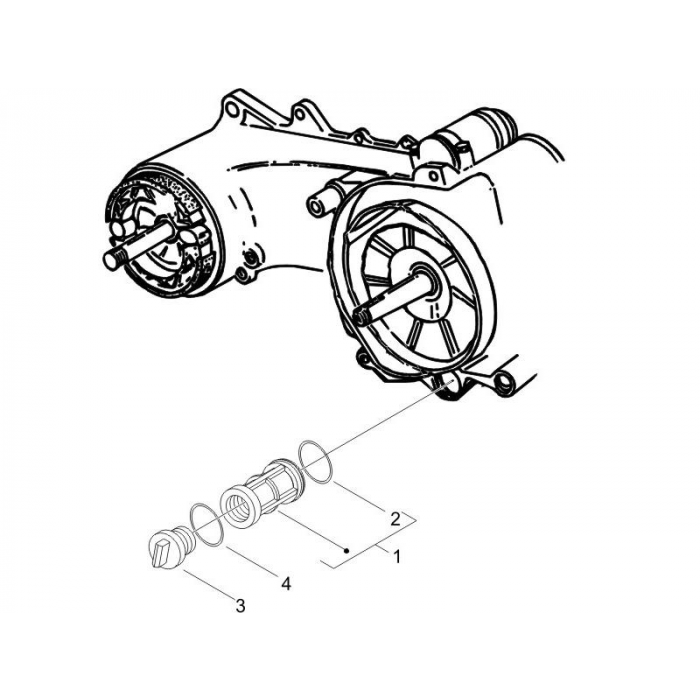 Zip del filtro dell'olio 50 4t 25 km/h NOABS E2 2006-2016 (EMEA)