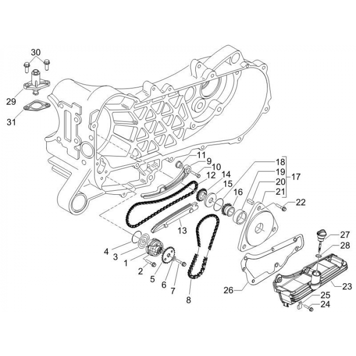 Oliepomp | Zip 50 4T 25 Km/h NOABS E2 2006-2016 (EMEA)