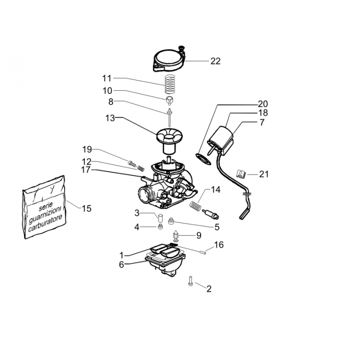 Onderdelen carburateur | Zip 50 4T 25 Km/h NOABS E2 2006-2016 (EMEA)