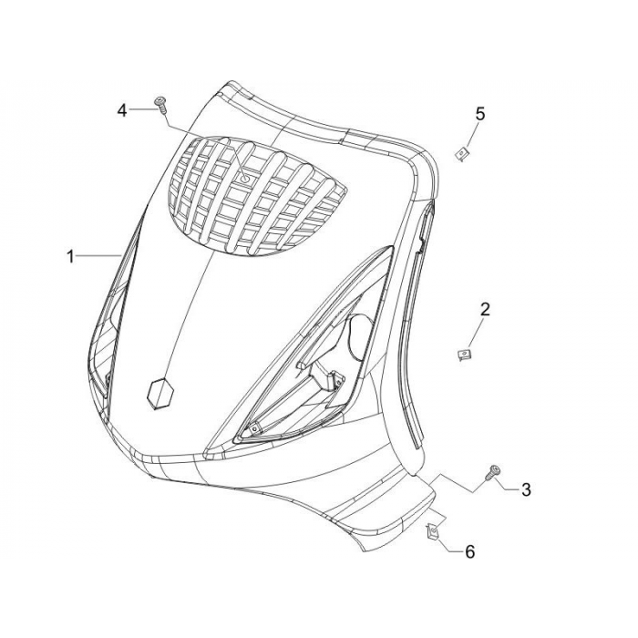 Écran avant | ZIP 50 4T 25 km / h Noabs E2 2006-2016 (EMEA)