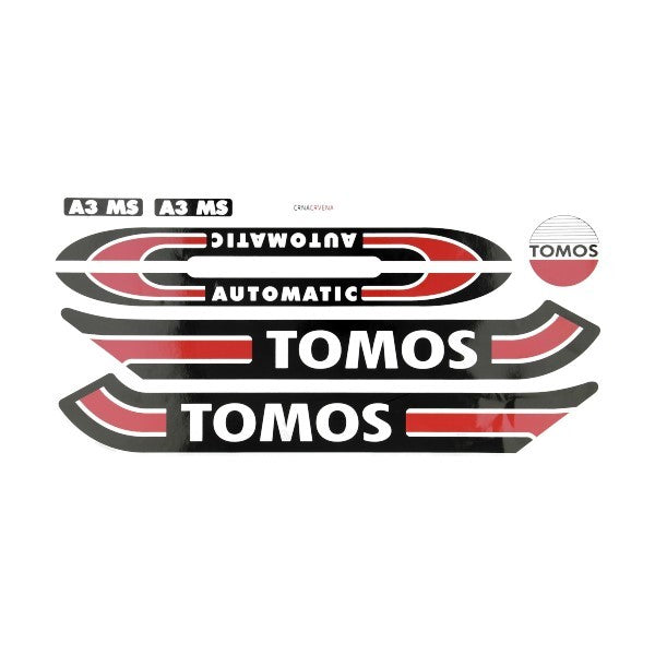 Sticker set black/red/white Tomos Standard