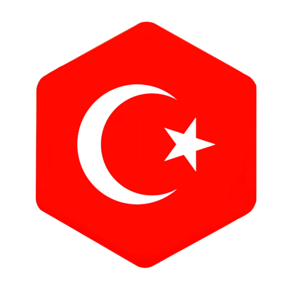 3D Voorkaplogo/Sticker Turkse Vlag Zip