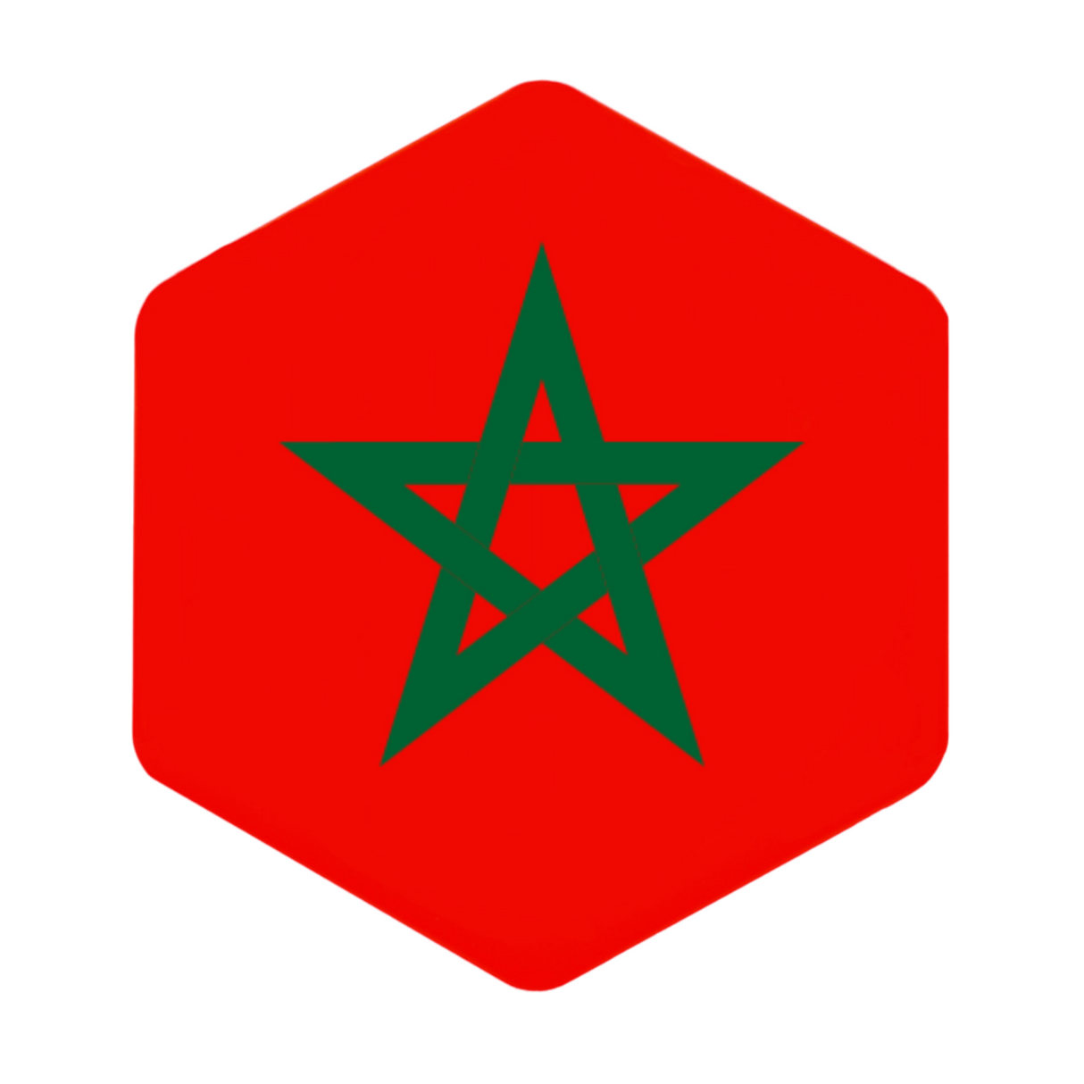 3D Voorkaplogo/Sticker Moroccan flag zip