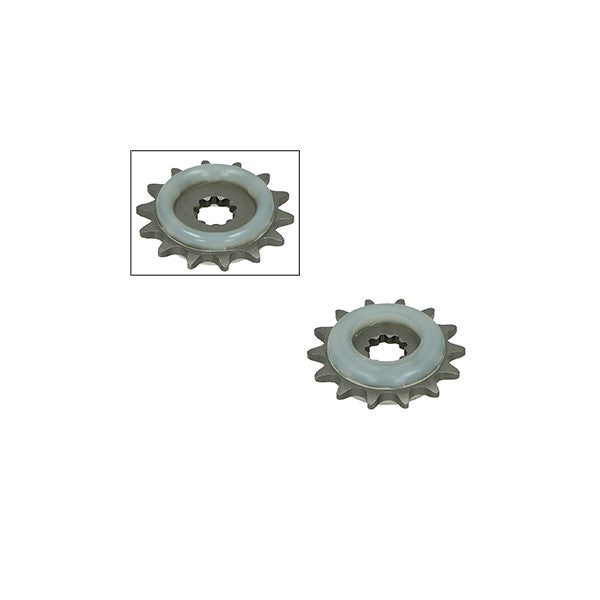 Front Sprocket + Rubber A-Quality 14T Fits Maxi, PuchVoortandwiel + Rubber A-Kwaliteit 14T Past op Maxi, Puch