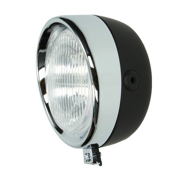 Koplamp DMP Rond Classic Zwart Past Op Maxi, Puch