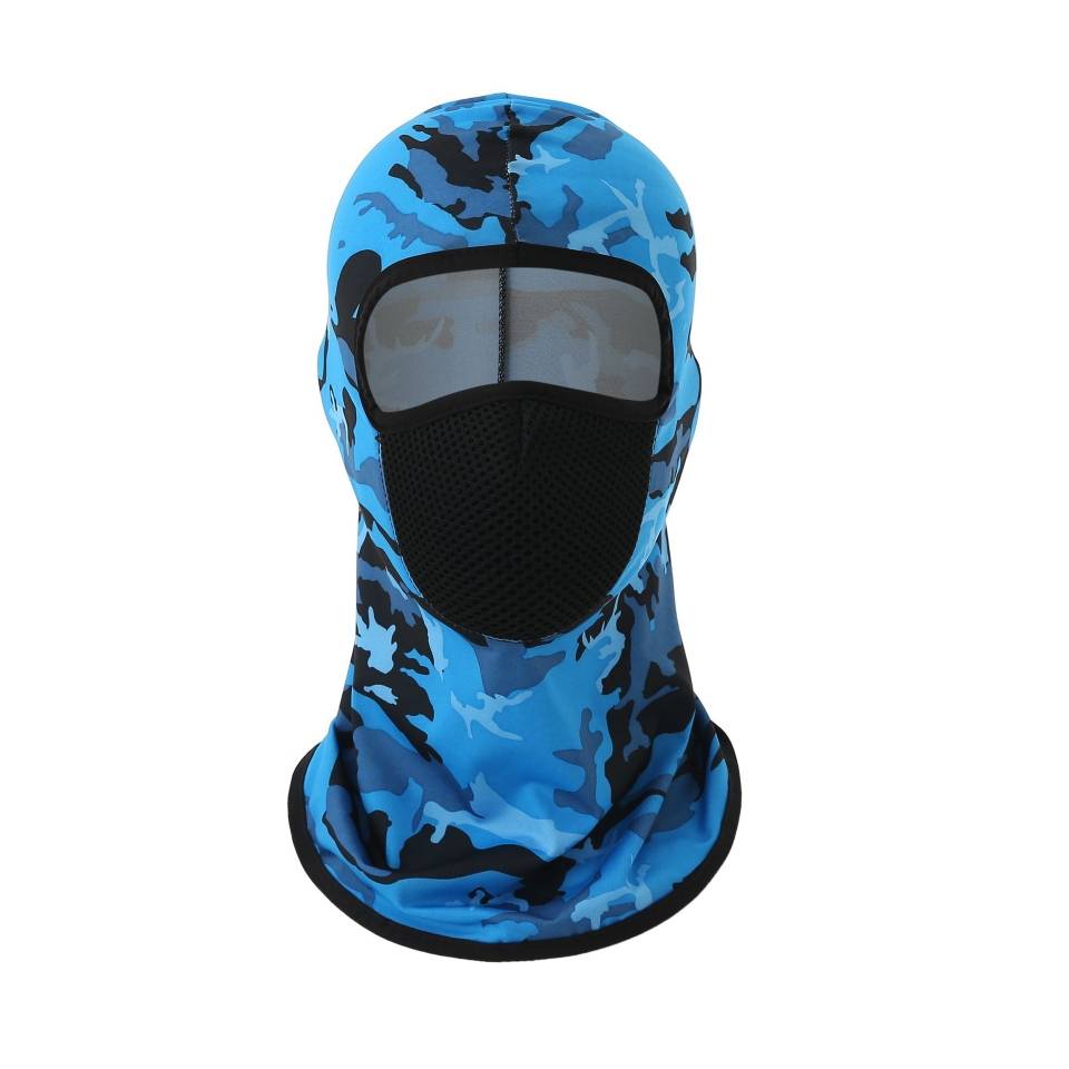 Balaclava camo blu con bocchetto