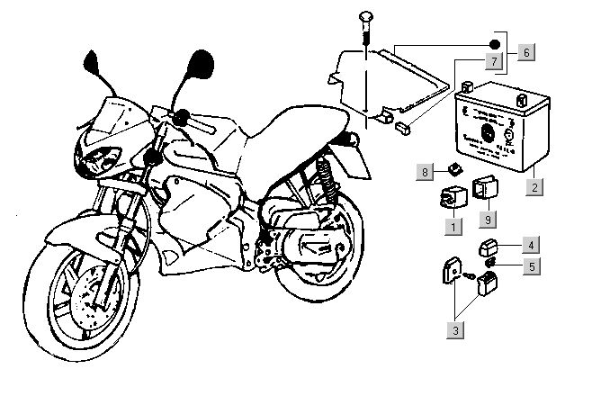 Gilera DNA 50 2T E1 2000-2001  - Accu