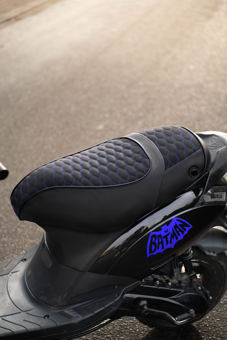 Fenom Sattelbezug Alcantara Look Blau Piaggio Zip