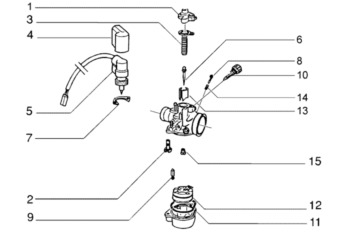 Gilera DNA 50 2T E2 2005 - Carbureteur