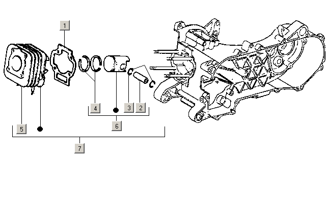 Gilera ICE 50 2T E2 2002-2005 - Cilinder