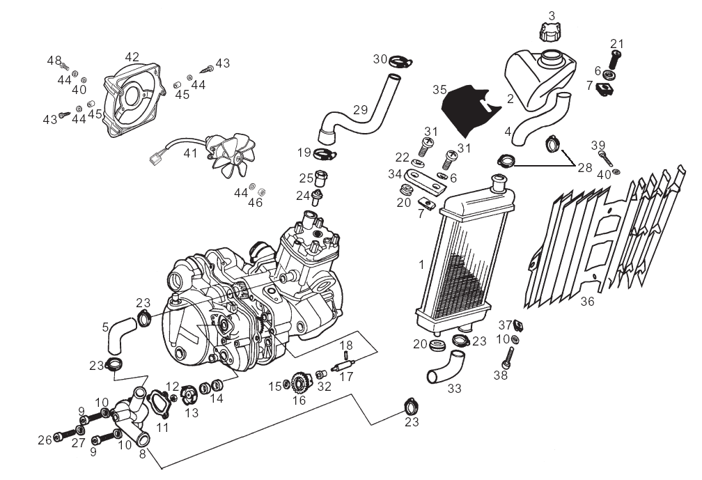 Derbi Senda SM 50 2T 2000-2001 – Oliepomp Waterpomp