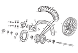 Derbi Senda SM 50 2T 2000-2001 – Voorwiel