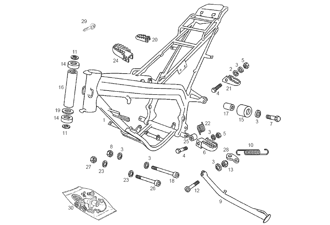 Derbi Senda SM 50 2T 2ª ED Black Devil E2 2003 – Frame