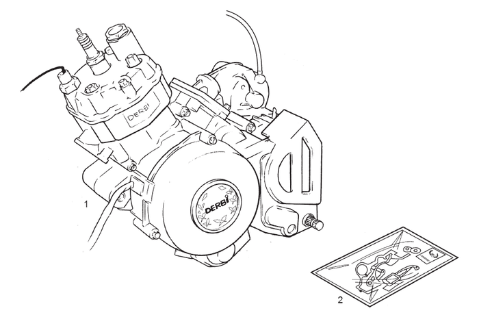 Derbi Senda SM 50 2T 2ª ED X-Treme E1 2003 – Motor