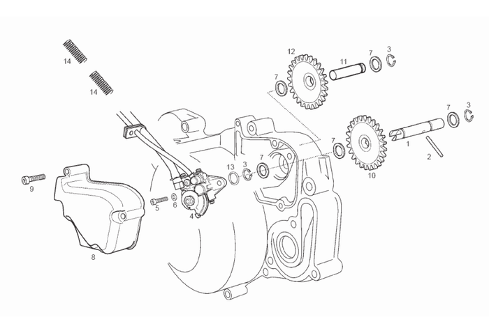 Derbi Senda SM 50 2T 3ª ED X-Treme E2 2008 – Oliepomp