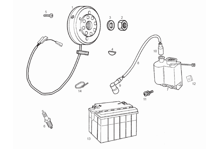 Derbi Senda SM 50 2T 3ª ED X-Treme E2 2008 – Ontsteking
