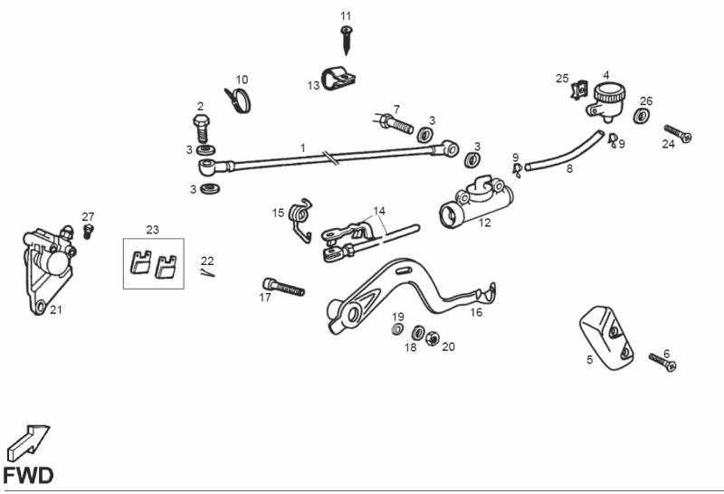Derbi Senda SM 50 2T 4ª ED X-Treme E2 2007 – Achterrem
