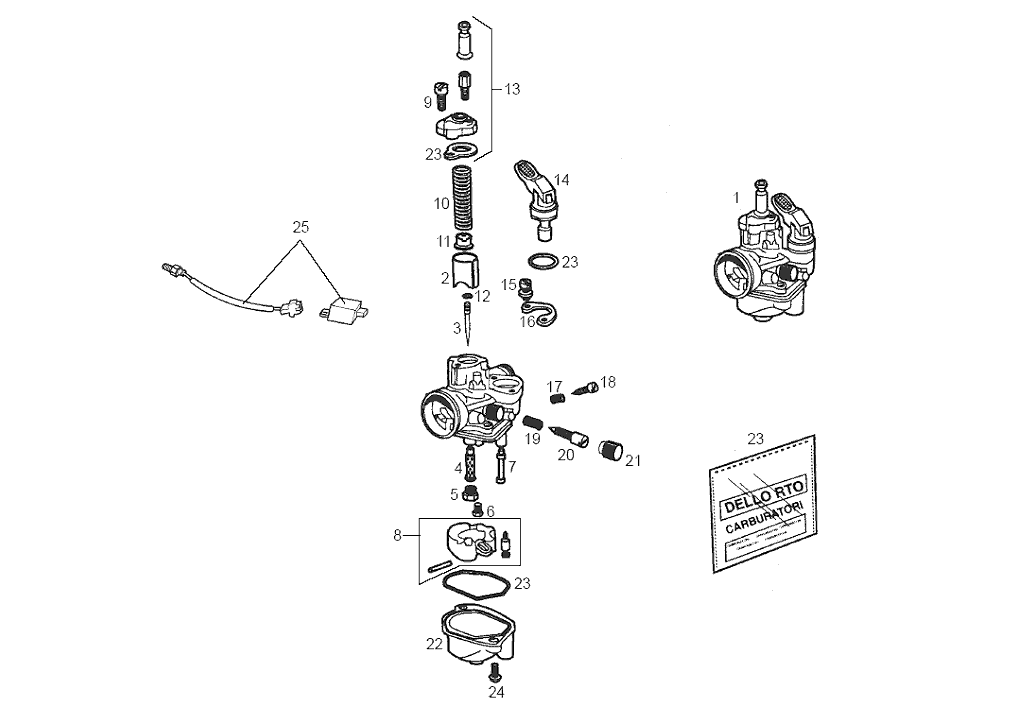 Derbi Senda SM 50 2T DRD Edition E2 2005 – Carburateur Automatische Start