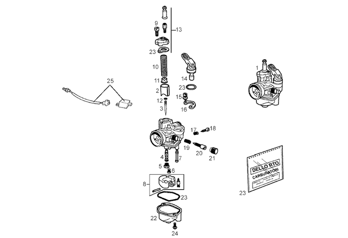 Derbi Senda SM 50 2T X-Treme E2 2004 – Carburateur Automatische Start