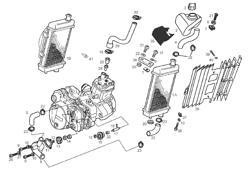 Derbi Senda SM 50 2T X-Treme E2 2004 – Oliepomp Waterpomp