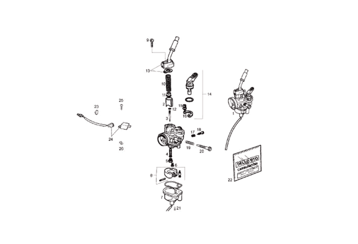 Derbi Senda SM 50 2T X-Treme E2 2010 – Carburateur Pakking