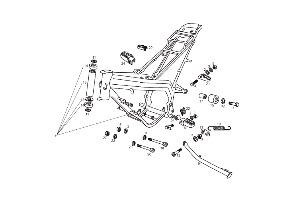 Derbi Senda SM 50 2T X-Treme E2 2010 – Frame