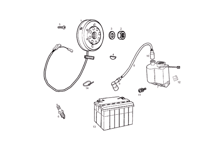 Derbi Senda SM 50 2T X-Treme E2 2010 – Ontsteking