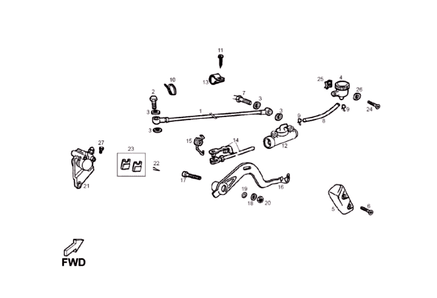 Derbi Senda SM 50 2T X-Treme E2 2010 – Remklauw Achter