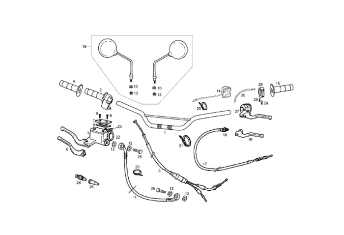 Derbi Senda SM 50 2T X-Treme E2 2010 – Stuur Hoofdremcilinder Schakeleenheid